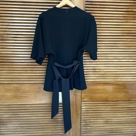 Trina Turk vneck peplum wrap top - Picture 7 of 10